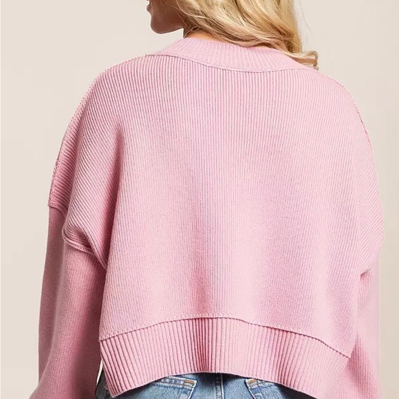 Free People Pink Crew Neck Sweater - Picture 3 of 3